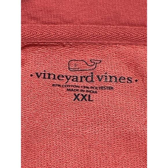 Vineyard Vines Long Sleeve Pullover Shirt Mens XXL Coral 1/4 Zip Mock Neck - Picture 9 of 12
